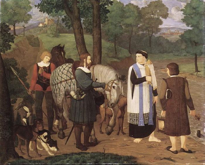 Franz Pforr Rudolf von Habsburg und der Priester Germany oil painting art